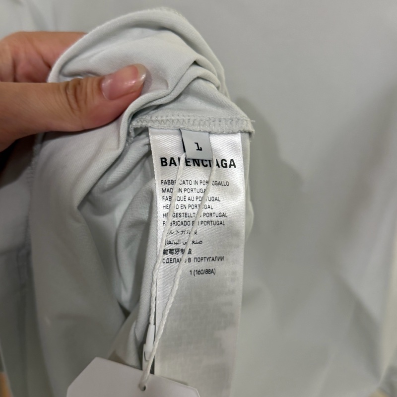 Balenciaga 520 標籤印花淺藍色T 恤🔥-5