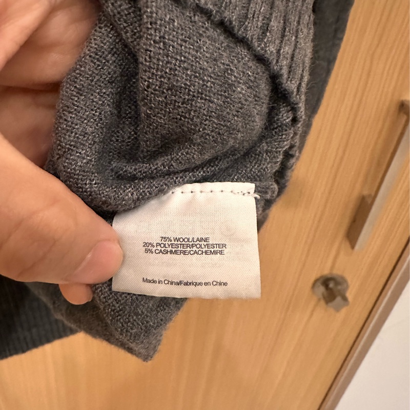 Tory Burch 75%羊毛 5%克什米爾 極度親膚深灰色上衣-2