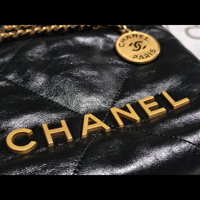 CHANEL 22 MINI 黑金 晶片-1