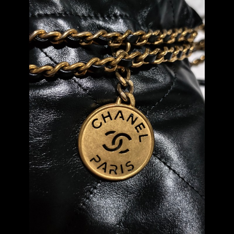 CHANEL 22 MINI 黑金 晶片-2