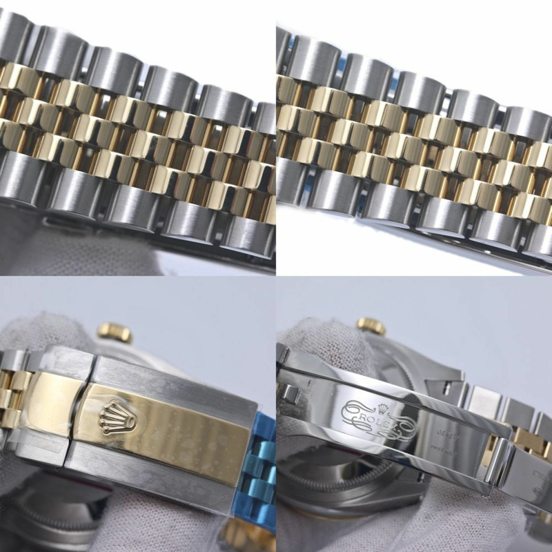 Rolex Datejust 36,10 鑽錶圈,126283RBR,銀色錒刻電腦錶,男士,18K 黃金和不鏽鋼錶殼,40240-8