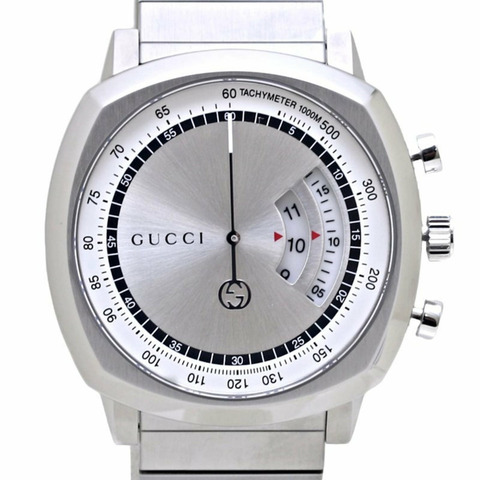 GUCCI Grip Chronograph YA157302 腕錶 157.2 不鏽鋼 男士 130159
