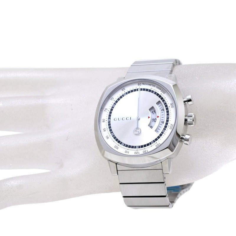 GUCCI Grip Chronograph YA157302 腕錶 157.2 不鏽鋼 男士 130159-2