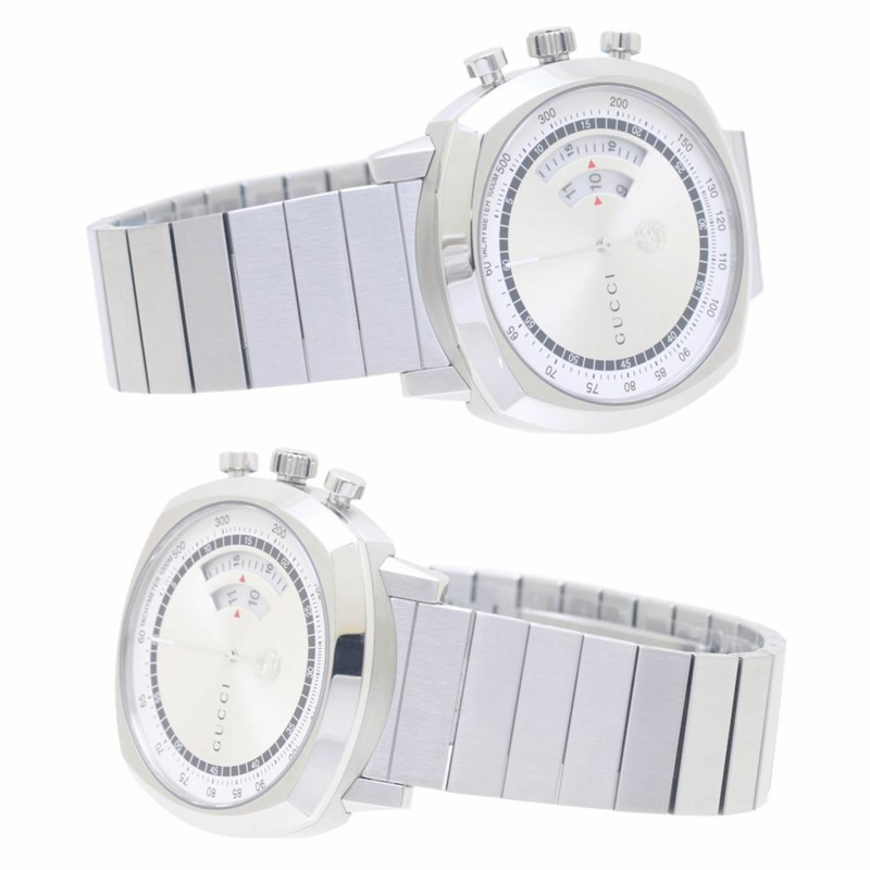 GUCCI Grip Chronograph YA157302 腕錶 157.2 不鏽鋼 男士 130159-3
