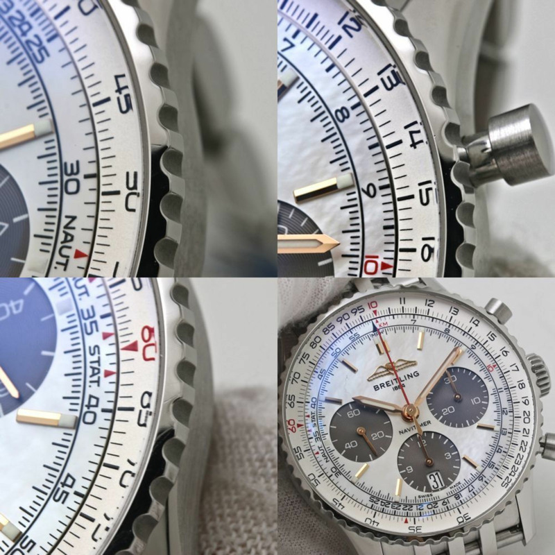 百年靈 Navitimer B01 計時碼錶 41 AB0139211A1A1 AB0139 白色錶殼男錶,日本限量版,不鏽鋼 40104-6
