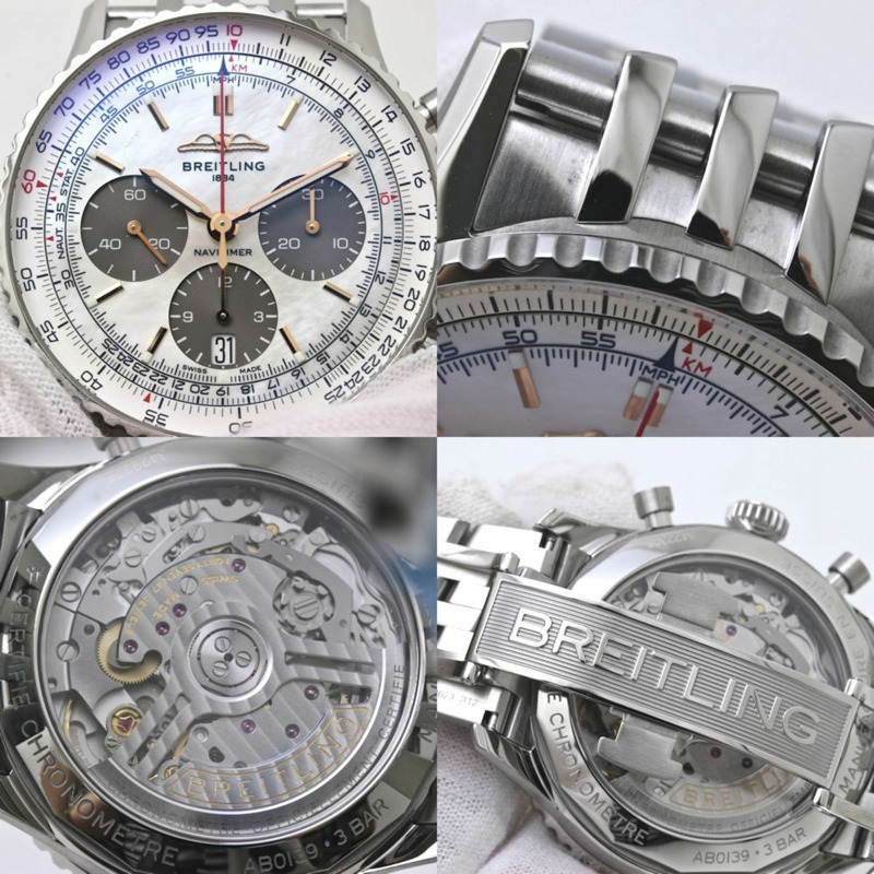 百年靈 Navitimer B01 計時碼錶 41 AB0139211A1A1 AB0139 白色錶殼男錶,日本限量版,不鏽鋼 40104-8