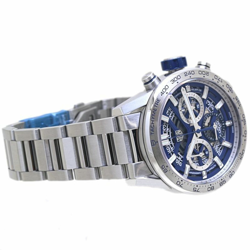 TAG HEUER 豪雅卡萊拉系列 Heuer 02 機芯日期計時碼錶 CBG2019.BA0662 日本限定男士不鏽鋼腕錶 40175-4