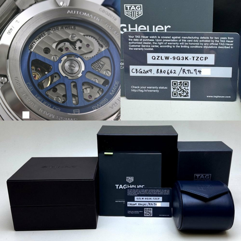 TAG HEUER 豪雅卡萊拉系列 Heuer 02 機芯日期計時碼錶 CBG2019.BA0662 日本限定男士不鏽鋼腕錶 40175-9