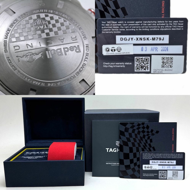 TAG HEUER 豪雅一級方程式計時碼錶 紅牛車隊 CAZ101AL.BA0842 男士不鏽鋼腕錶 40187-9