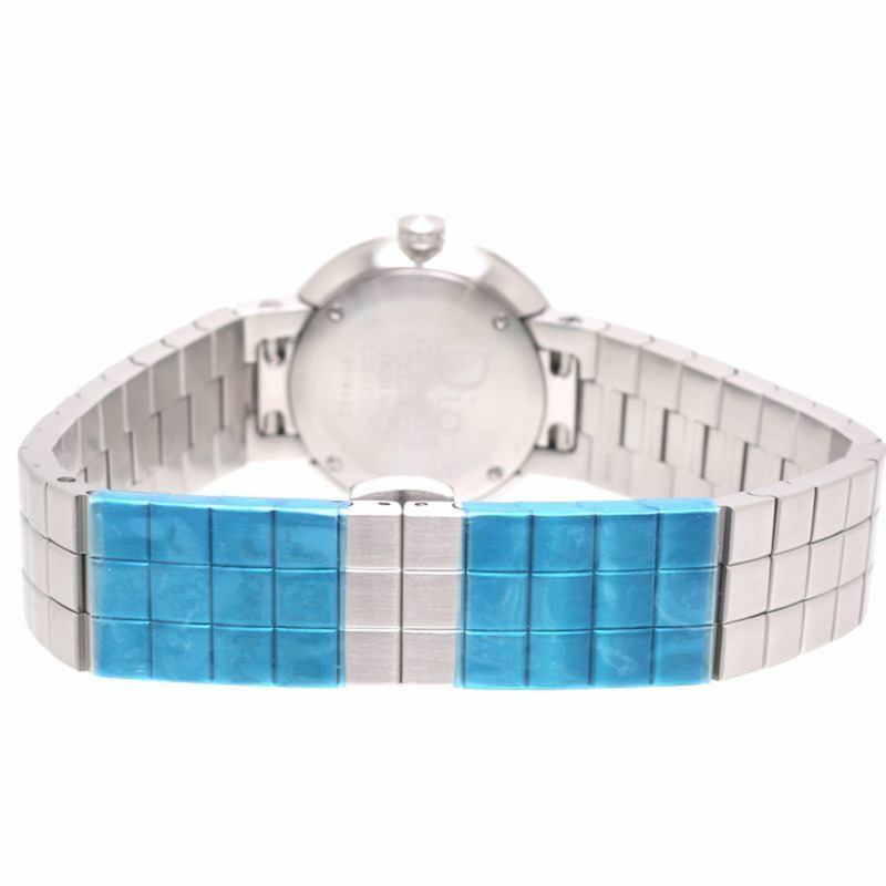 Christian Dior La D de CD047110M002 女士腕錶,鑲嵌4顆鑽石,錶圈亦鑲鑽,不鏽鋼材質,貨號39934-3