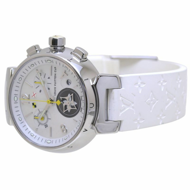 路易威登女士 Tambour Lovely Cup MM 計時腕錶 Q132C2 白色錶殼 40038-2