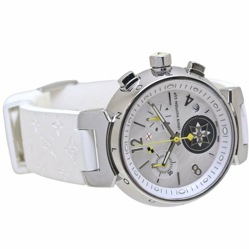 路易威登女士 Tambour Lovely Cup MM 計時腕錶 Q132C2 白色錶殼 40038-5