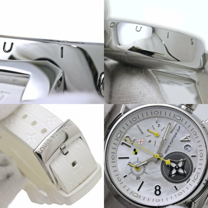 路易威登女士 Tambour Lovely Cup MM 計時腕錶 Q132C2 白色錶殼 40038-7