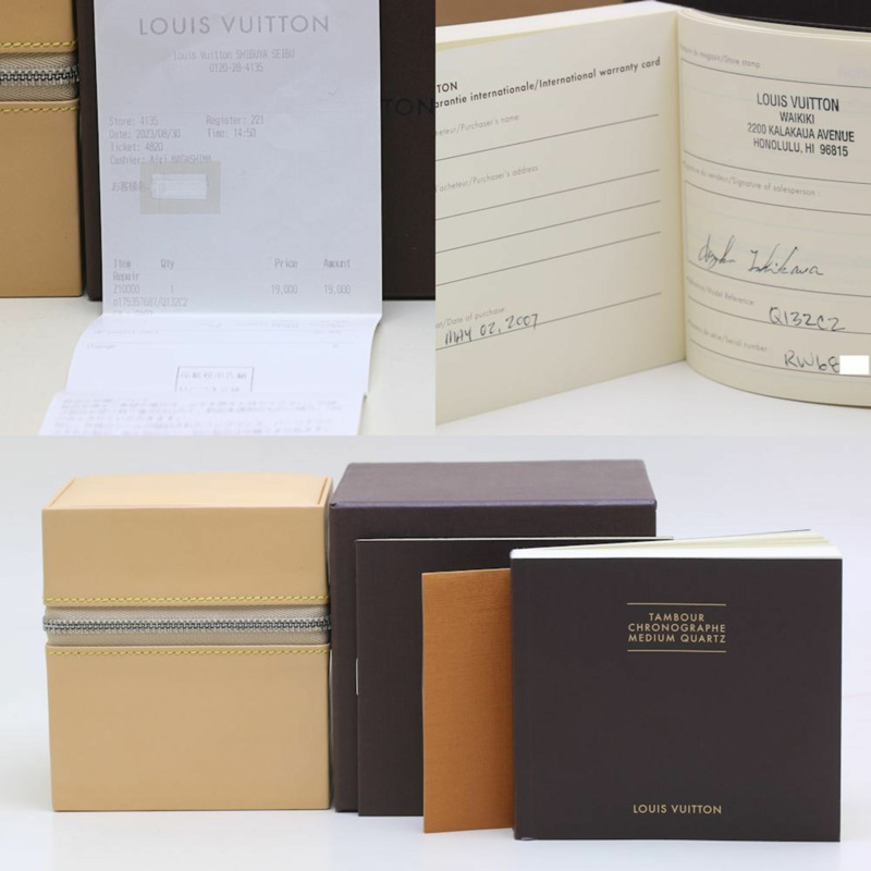 路易威登女士 Tambour Lovely Cup MM 計時腕錶 Q132C2 白色錶殼 40038-9