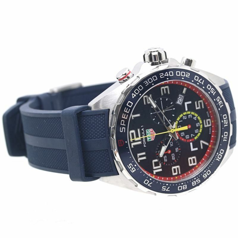 TAG HEUER 豪雅一級方程式計時碼錶 紅牛車隊 CAZ101AL.FT8052 男士腕錶,不鏽鋼錶殼,橡膠飾面 40199-5