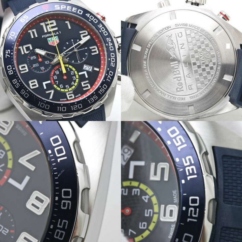 TAG HEUER 豪雅一級方程式計時碼錶 紅牛車隊 CAZ101AL.FT8052 男士腕錶,不鏽鋼錶殼,橡膠飾面 40199-6