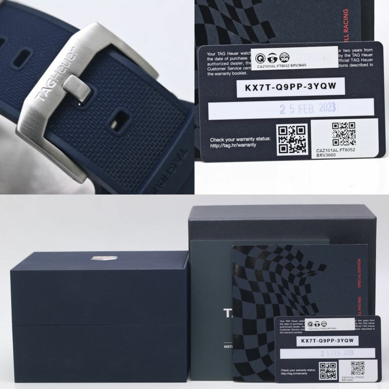 TAG HEUER 豪雅一級方程式計時碼錶 紅牛車隊 CAZ101AL.FT8052 男士腕錶,不鏽鋼錶殼,橡膠飾面 40199-9