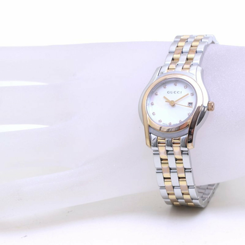 GUCCI G-Class 11 件鑲鑽腕錶,YA055535,5500L,不鏽鋼 xPGP(玫瑰金鍍層),女款,130377-2