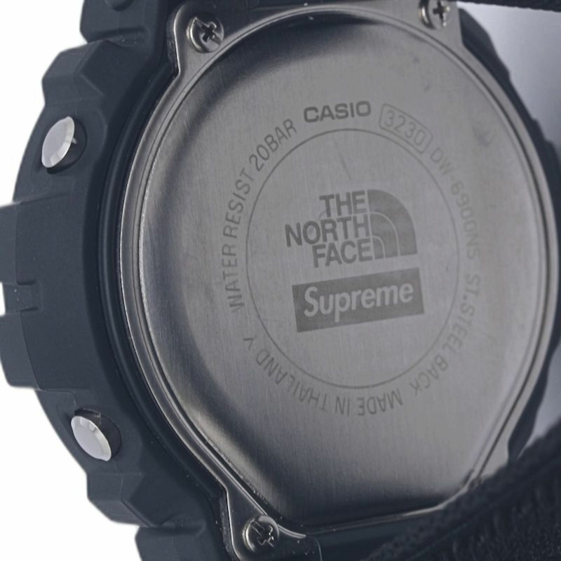 卡西歐 G-Shock、Supreme 和 The North Face DW-6900NS-1JR 三方聯名限量版男士腕錶,樹脂尼龍錶帶,130461-6