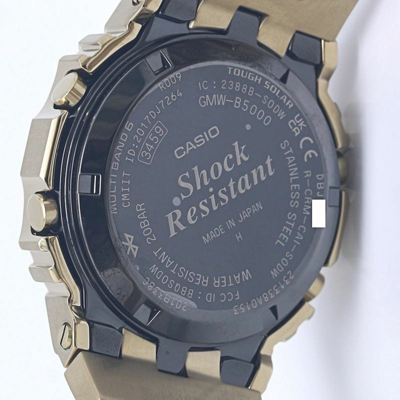 卡西歐 G-Shock 全金屬男士手錶 GMW-B5000GD-9JF，不鏽鋼材質，130459-6