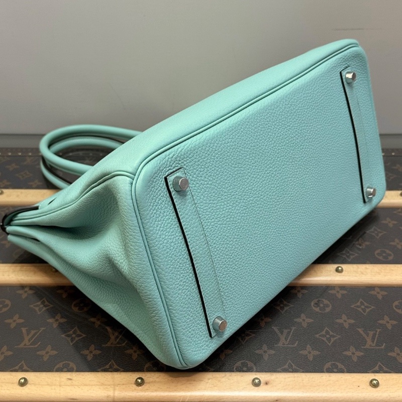 HERMES馬卡龍銀扣Birkin35手提包35*28*18 98新配件盒子塵袋鎖鑰匙-5