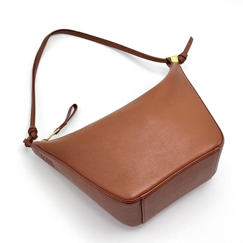 LOEWE Hammock hobo棕褐色mini手提肩背包16*17*9.5 98新配件盒子塵袋-3