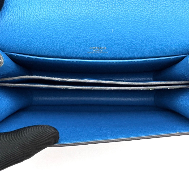 HERMES坦桑尼亞藍金扣豬鼻子19肩背斜背包 18*16*5 98新配件塵袋-2