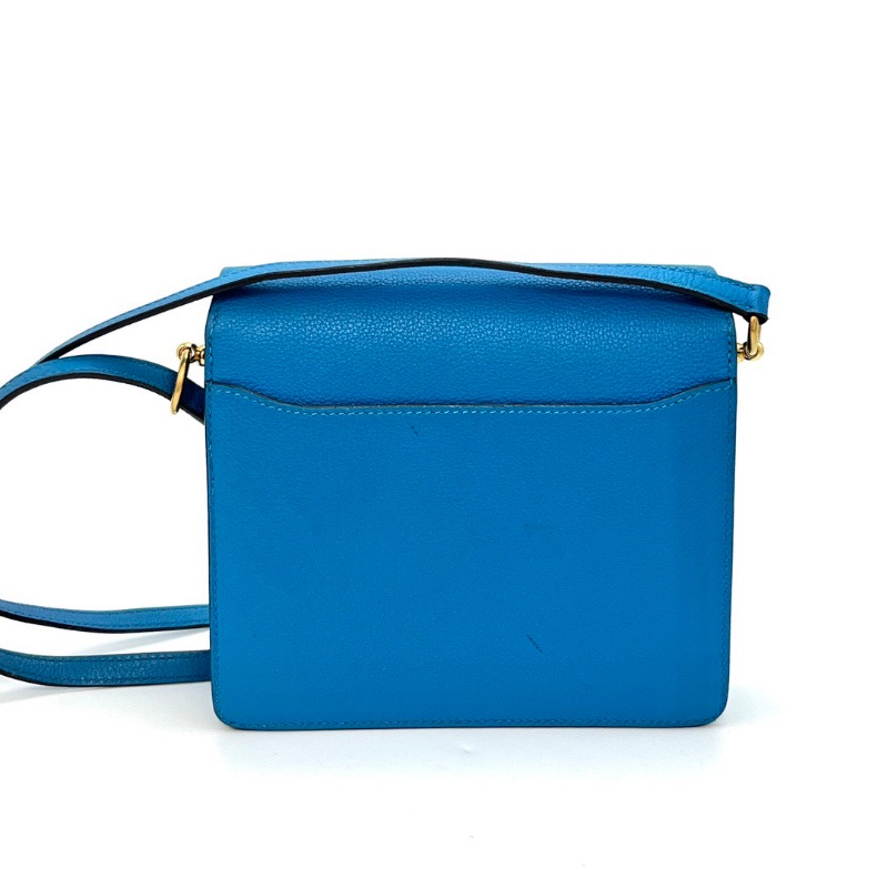 HERMES坦桑尼亞藍金扣豬鼻子19肩背斜背包 18*16*5 98新配件塵袋-6