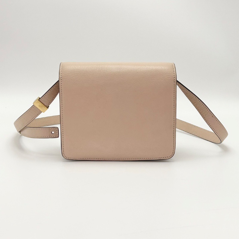 CELINE金扣minibox肩背斜背包豆腐包16*14*6 98新配件塵袋-6