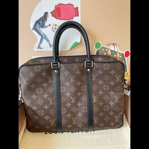 LV 路易威登 經典老花電腦公事包