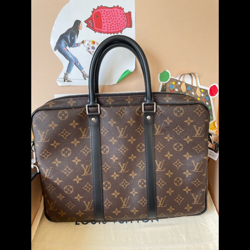 LV 路易威登 經典老花電腦公事包-0