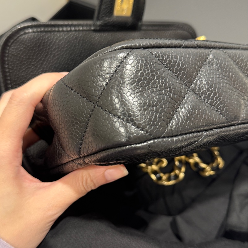 Chanel25A郵差包荔枝皮-7