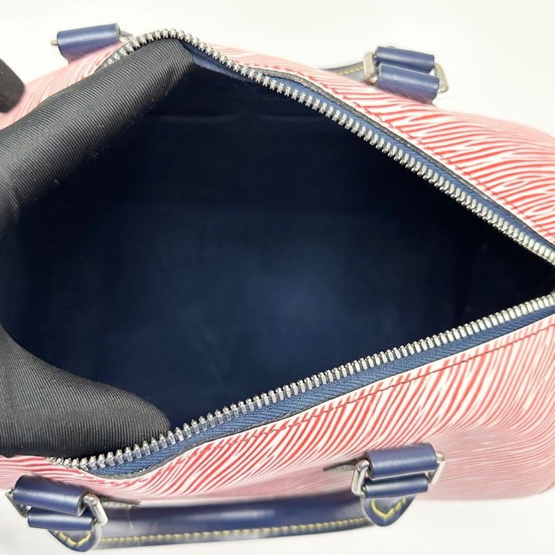 LV 水波紋speedy25 紅藍拼色手提肩背包 25*20*15 98新配件塵袋-5