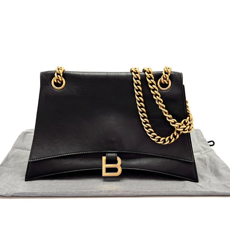 BALENCIAGA crush 黑金中號沙漏包肩背斜背包31.5*19.5*10.5 98新配件塵袋-1