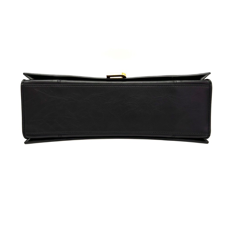 BALENCIAGA crush 黑金中號沙漏包肩背斜背包31.5*19.5*10.5 98新配件塵袋-4