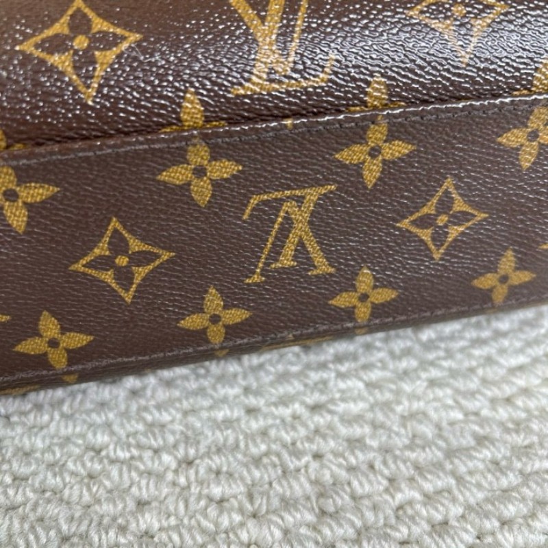 LV路易威登老花公文包 經典Monogram配色 黑色手柄 有肩帶-16