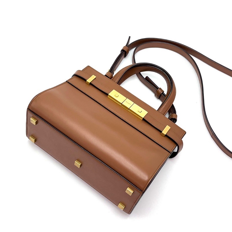 YSL焦糖色曼哈頓小號 手提肩背斜背包21*15*10.5 98新配件塵袋-3