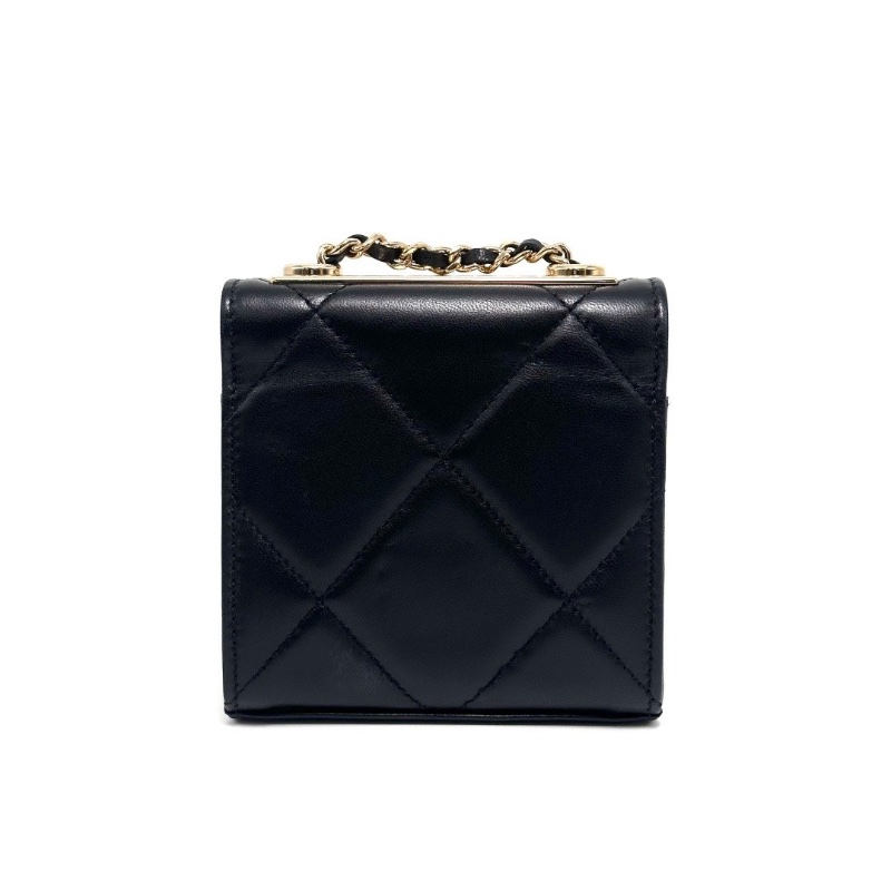 CHANEL黑金Trendy CC羊皮肩背斜背包11.5*12*5.5 98新配件塵袋-6