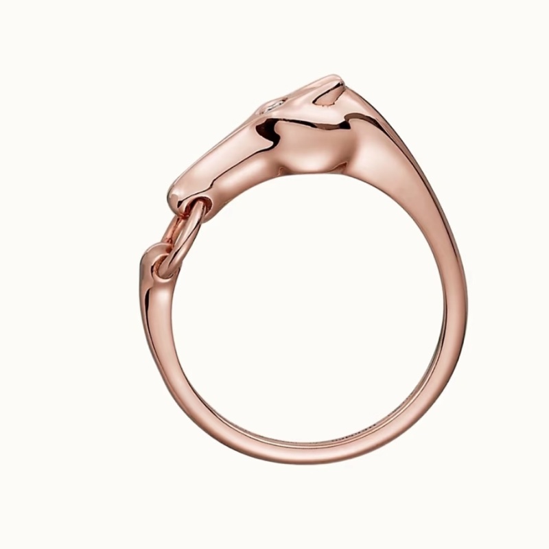 現貨商品 全新閒置品 Hermes 台灣專櫃 正貨商品 馬上鑽玫瑰金戒指 尺寸52號-4