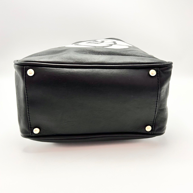 CHANEL中古款山茶花手提肩背腋下托特包23*25*11 98新配件塵袋-4