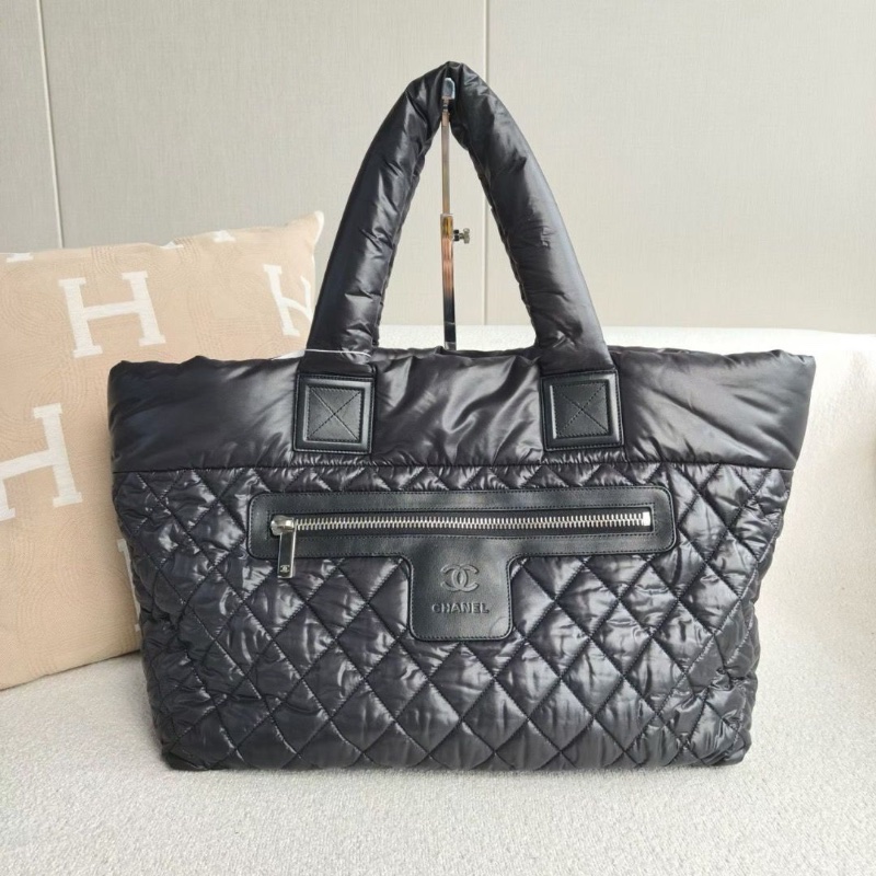 Chanel 黑色羽絨tote托特包27*28*16 99新配件保卡-6