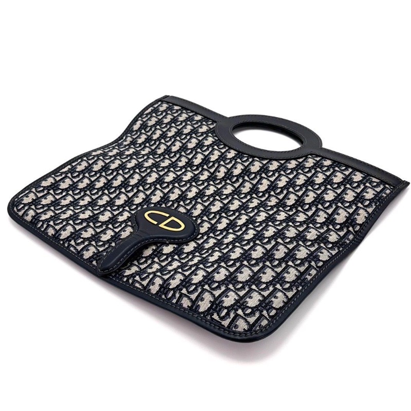 DIOR Oblique老花可折疊手提包38*32 98新配件塵袋保卡-6