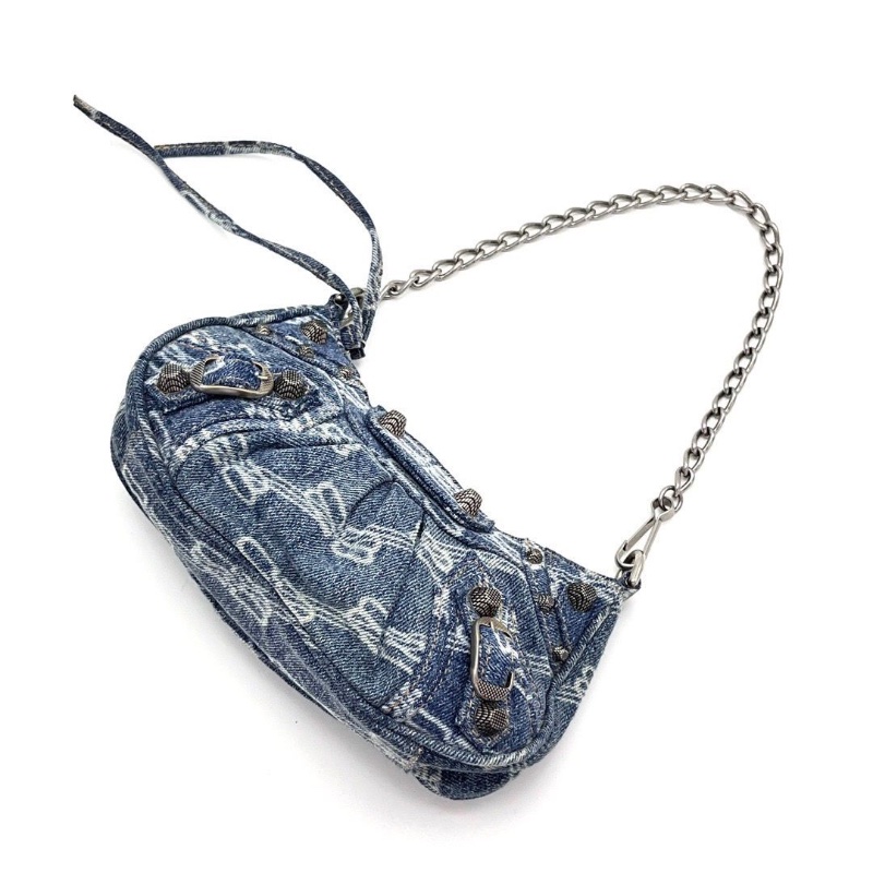 BALENCIAGA Le Cagole牛仔肩背斜背包21*10*4.5 98新配件塵袋-2