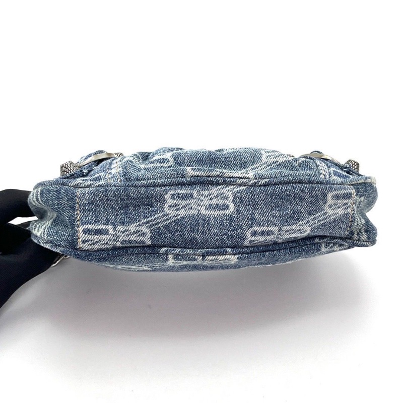 BALENCIAGA Le Cagole牛仔肩背斜背包21*10*4.5 98新配件塵袋-4