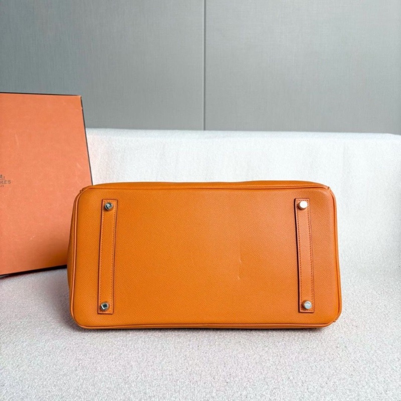 Hermes Birkin35 橙色銀扣 Epsom皮35*26*18 98新配件塵袋 鑰匙*2 鎖-6