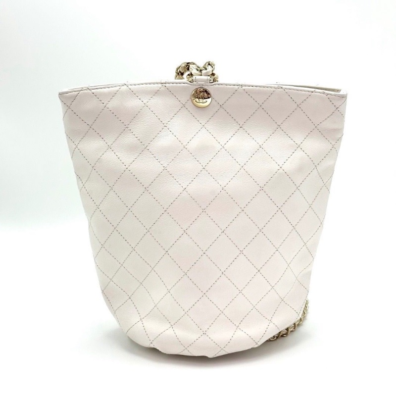 CHANEL白金菱格紋水桶後背包13*26*8 98新配件塵袋-3