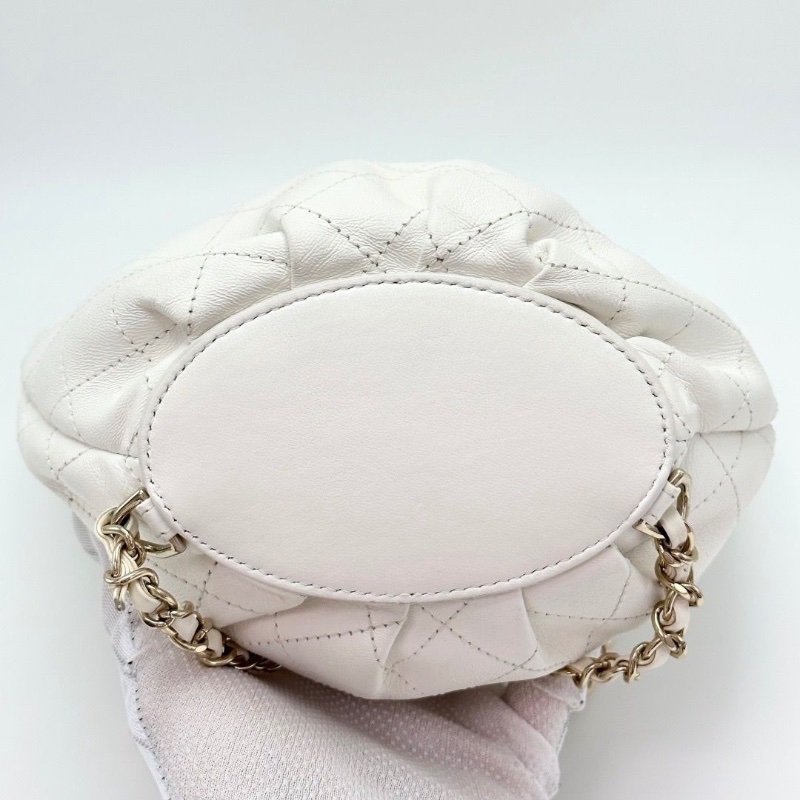 CHANEL白金菱格紋水桶後背包13*26*8 98新配件塵袋-4