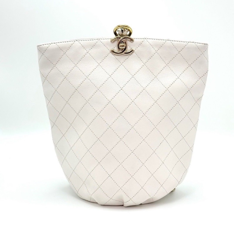 CHANEL白金菱格紋水桶後背包13*26*8 98新配件塵袋-6