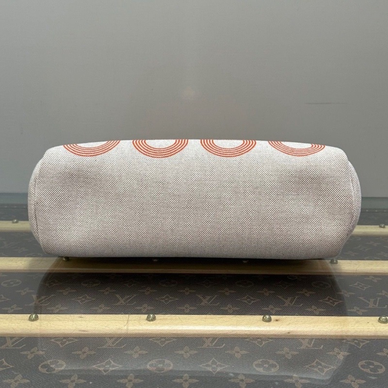 HERMES 帆布拼皮herbag31子母手提斜背包31*25*12 98新配件大小塵袋 鎖鑰匙-6