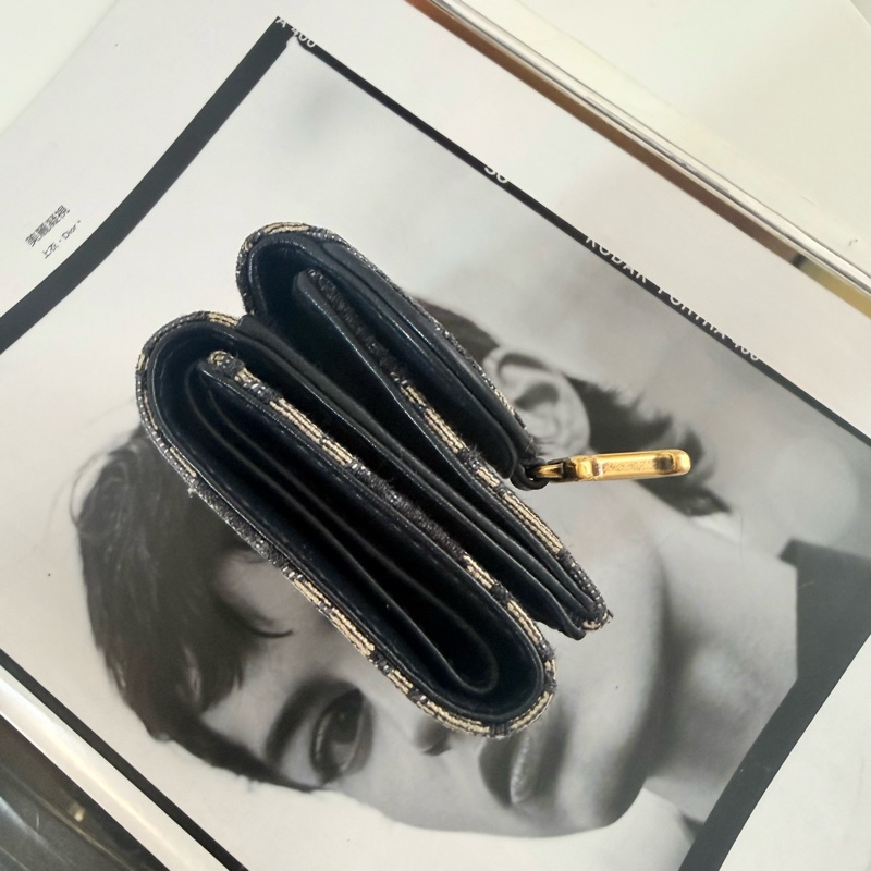 ✔️ 迪奧 CHRISTIAN DIOR SADDLE LOTUS 三折短夾-16